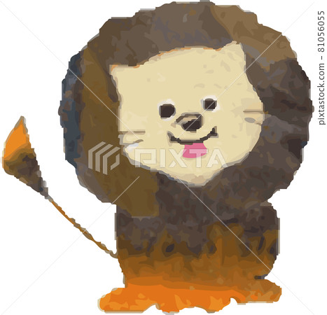 Cute lion vector illustration 81056055