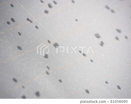 The first water drops on the heated rear window of the car The first water drops on the heated rear window of the car 81056095