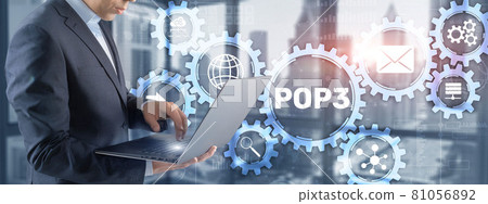Pop3 Protocol. It Technology Internet concept 81056892