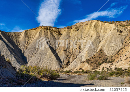 Tabernas desert, Desierto de Tabernas near Almeria, andalusia region, Spain 81057325