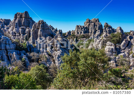 El Torcal de Antequera, Andalusia, Spain, near Antequera, province Malaga. El Torcal de Antequera, Andalusia, Spain, near Antequera, province Malaga. 81057380