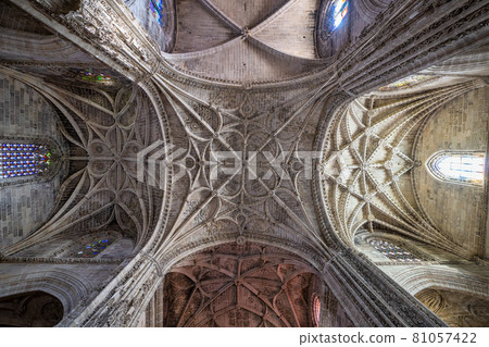 Interior of San Miguel church in Jerez de la Frontera in Andalusia, Spain 81057422