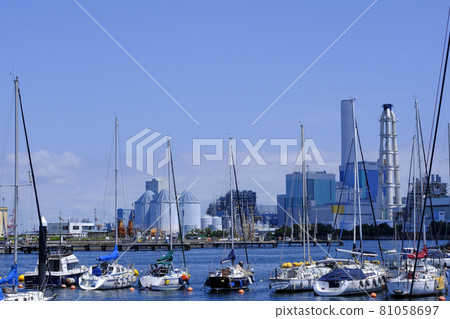 神奈川縣橫濱市根岸灣的風景 81058697