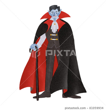 Vampire Halloween hand drawn illustration 81059934