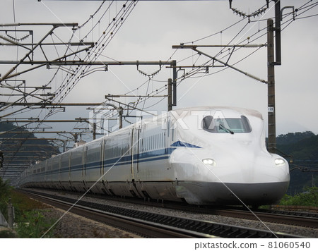 Shinkansen N700S J14 formation near Omi Nagaoka 81060540