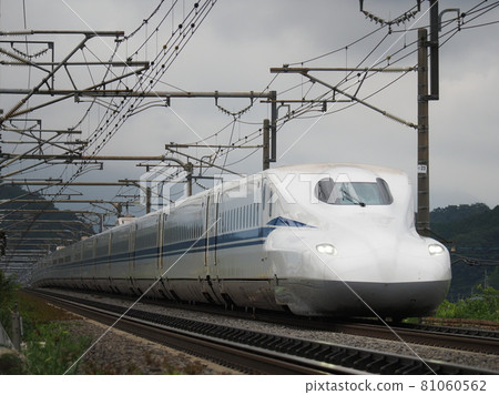 Shinkansen N700S J6 formation near Omi Nagaoka Shinkansen N700S J6 formation near Omi Nagaoka 81060562