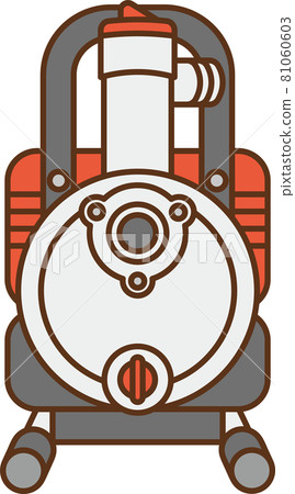 Illustration of engine pump seen from the front 81060603