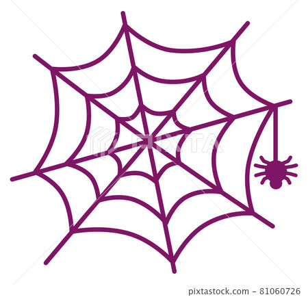 Halloween spider web illustration material - Stock