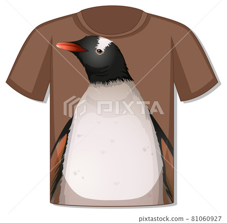 Front of t-shirt with penguin template Front of t-shirt with penguin template 81060927