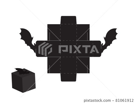 Happy Halloween treat box. Gift party favor box for sweets, candies, small presents, bakery. Simple packaging die cut template for laser cut, great design for any purposes, birthdays, baby showers. Happy Halloween treat box. Gift party favor box for sweets, candies, small presents, bakery. Simple packaging die cut template for laser cut, great design for any purposes, birthdays, baby showers. 81061912
