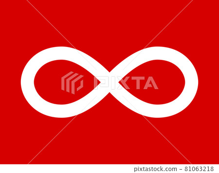 Metis flag red flag in real proportions and colors, vector 81063218