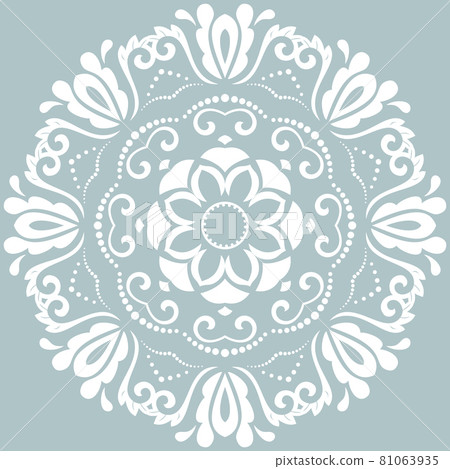Damask Vector Background With Arabesques in Oriental Style 81063935