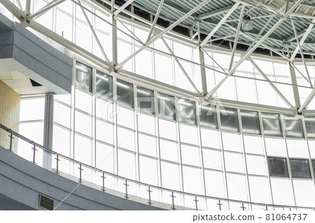 Big glass window in loft office interior Big glass window in loft office interior 81064737