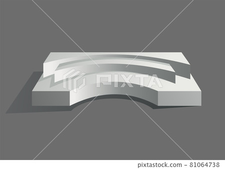Podium realistic. Showroom pedestal, floor stage platform vector isolated mockup. Round and square 3d empty podium with steps. Concept of showcase for product, promotion sale or presentation Podium realistic. Showroom pedestal, floor stage platform vector isolated mockup. Round and square 3d empty podium with steps. Concept of showcase for product, promotion sale or presentation 81064738