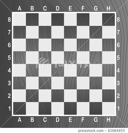Gray empty chess board. Concept of graphic vector illustration. Art design checkered, checkerboard or chessboard 81064855