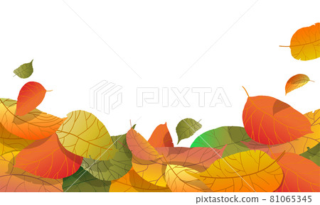 Autumn background with gradient tree leaves on white background. Autumn fallen tree leaves. Harvesting. Vector Autumn background with gradient tree leaves on white background. Autumn fallen tree leaves. Harvesting. Vector 81065345