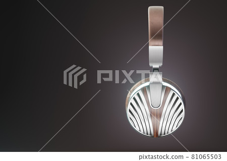 Retro headphones. 3d render illustration 81065503
