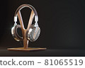 Retro headphones. 3d render illustration 81065519