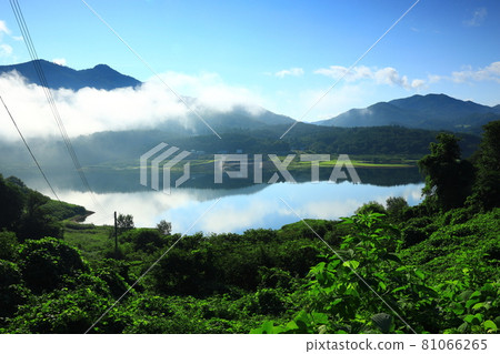 Hanamaki City, Iwate Prefecture, Lake Tase in summer Hanamaki City, Iwate Prefecture, Lake Tase in summer 81066265