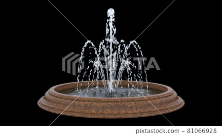 Fountain isolated on black background 81066928