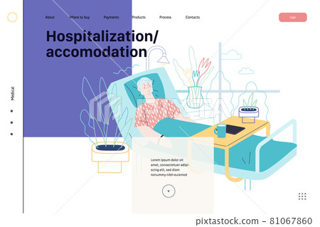 Hospitalization and accomodation - medical insurance web template Hospitalization and accomodation - medical insurance web template 81067860