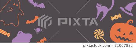 Halloween illustration background material 81067883