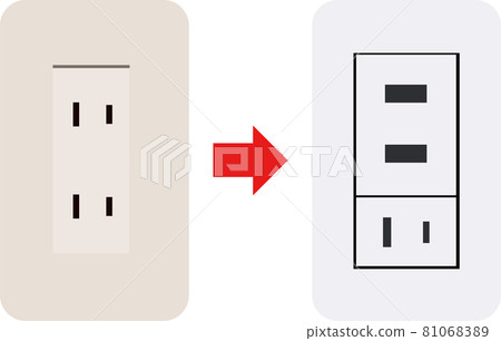Illustration material for outlet replacement Vector 81068389