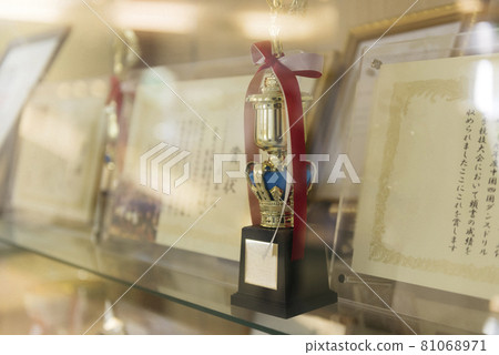 Decorated certificates and trophies 81068971