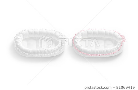 Blank white babynest lounger mock up, top view Blank white babynest lounger mock up, top view 81069419