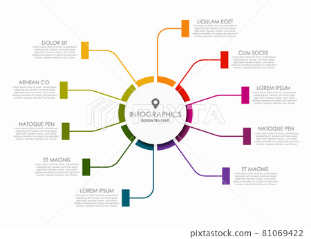 Infographic design template with place for your data. Vector illustration. 81069422