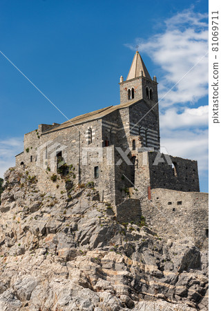 Porto Venere Liguria Italy - Medieval Church of Saint Peter Porto Venere Liguria Italy - Medieval Church of Saint Peter 81069711