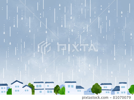 Residential area and rain Residential area and rain 81070079