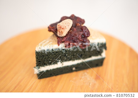 Piece of cake on plate Piece of cake on plate 81070532