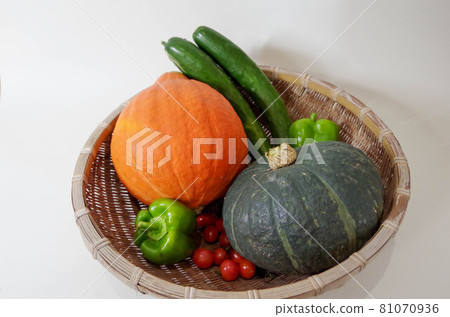 各種夏季蔬菜白色背景 81070936