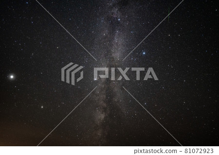 2021 Perseids meteor shower and Milky Way 81072923