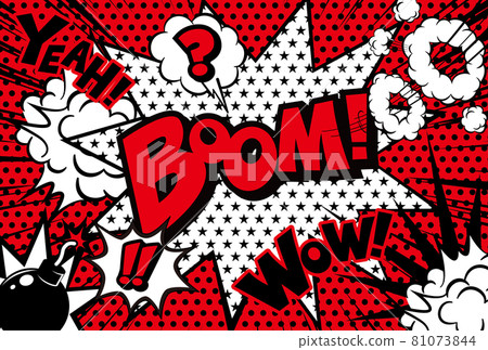 Comic-style speech bubble background material 81073844