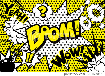 Comic-style speech bubble background material 81073845