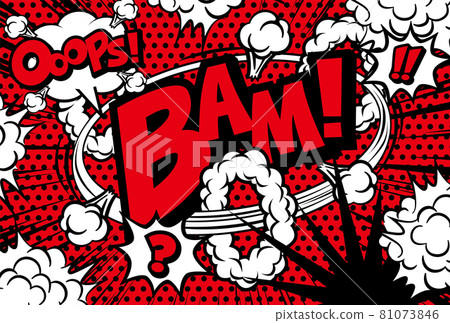 Comic-style speech bubble background material 81073846