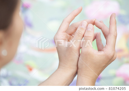 image of woman hands yoga image of woman hands yoga 81074205