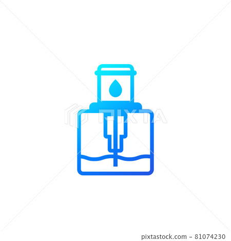 water borehole icon on white 81074230