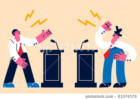 Politics debates and public fighting concept Politics debates and public fighting concept 81074579