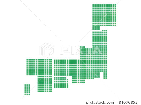 Map of Japan Illustration_Square Dot A_No Prefecture Name_gr Map of Japan Illustration_Square Dot A_No Prefecture Name_gr 81076852