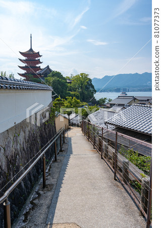 View of the five-storied pagoda from the slope <Miyajima, Hiroshima / August> View of the five-storied pagoda from the slope <Miyajima, Hiroshima / August> 81077373