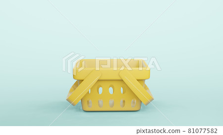 empty shopping basket plastic shop 3d rendering empty shopping basket plastic shop 3d rendering 81077582