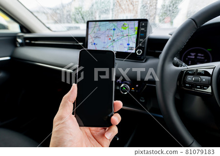 Watch your smartphone in a rainy car 81079183