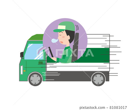 Truck driver taking a nap 81081017