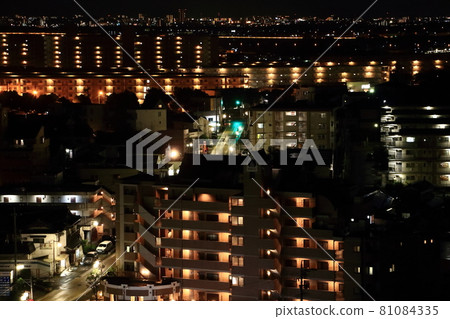 小鎮夜景小鎮風光夜景 小鎮夜景小鎮風光夜景 81084335