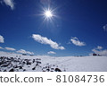 The summit of Mt. Tateshina illuminated by the sun 81084736