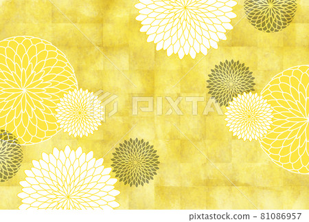 菊花圖案花背景 菊花圖案花背景 81086957