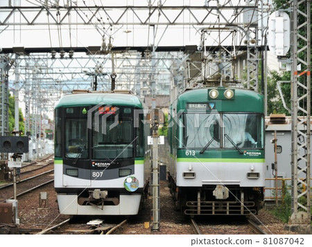 Keihan Keihan Line 800 series Test run train after heavy rain recovery Biwakohama Otsu Station 81087042